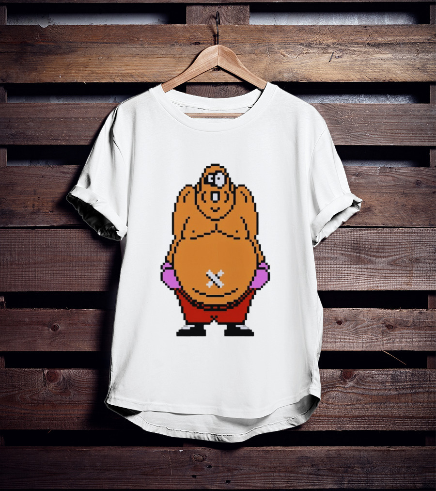 King Hippo Pixel Art From Mike Tyson's Punch Out!! NES Game T-Shirt