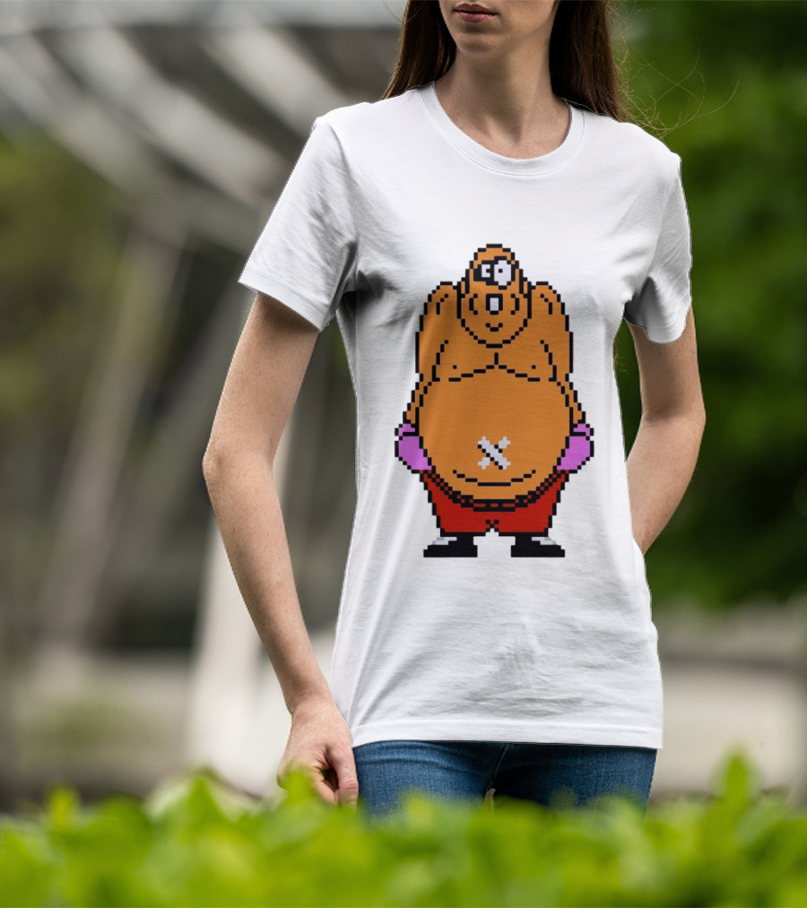 King Hippo Pixel Art From Mike Tyson's Punch Out!! NES Game T-Shirt