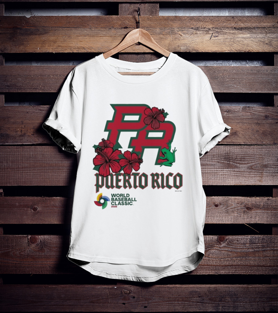 Puerto Rico 2026 World Baseball Classic Hibiscus Coqui T-Shirt