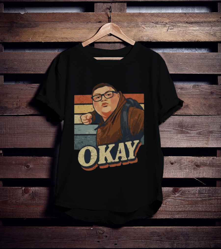 Okay Punch Meme Viral Reaction Brown Kid T-Shirt