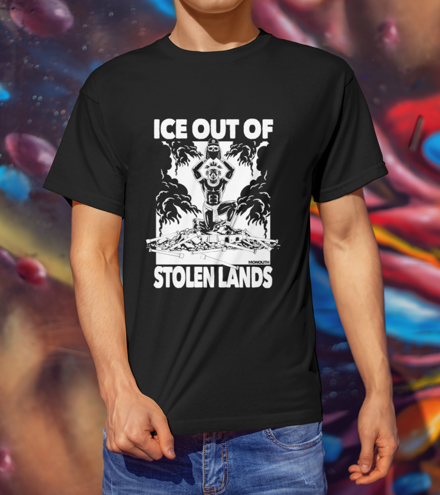 Ice Out Of Stolen Lands Activist Statement By MuckRock T-Shirt