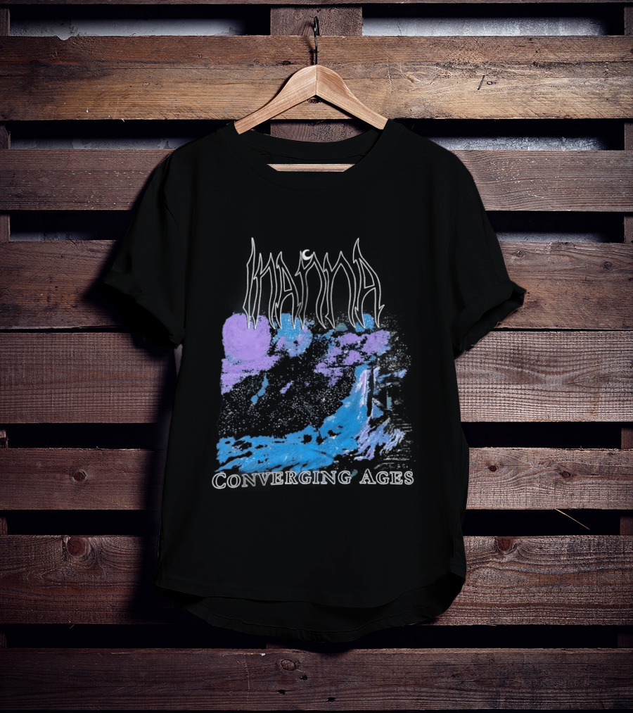 Inanna Converging Ages Abstract Purple And Blue T-Shirt