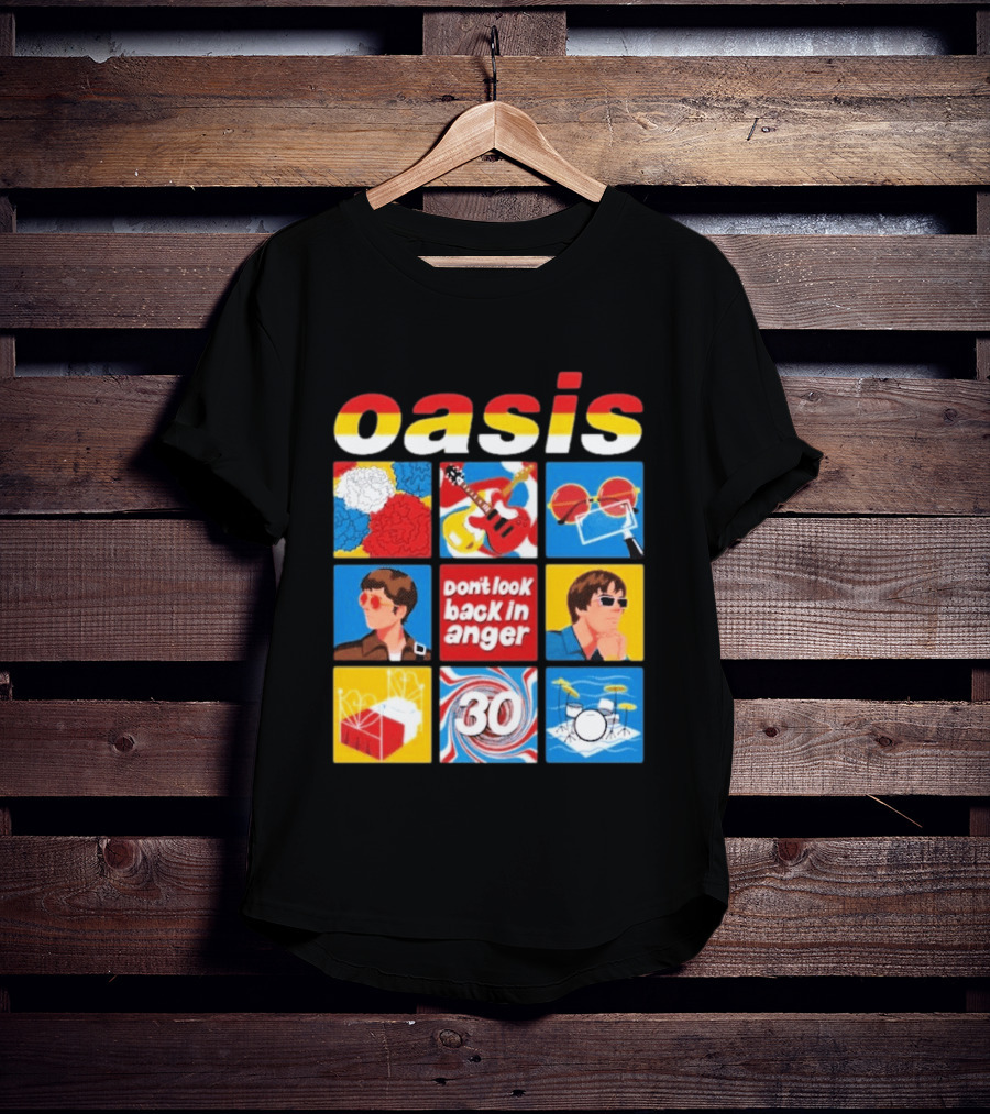Oasis Don't Look Back In Anger 30 Years Celebration T-Shirt