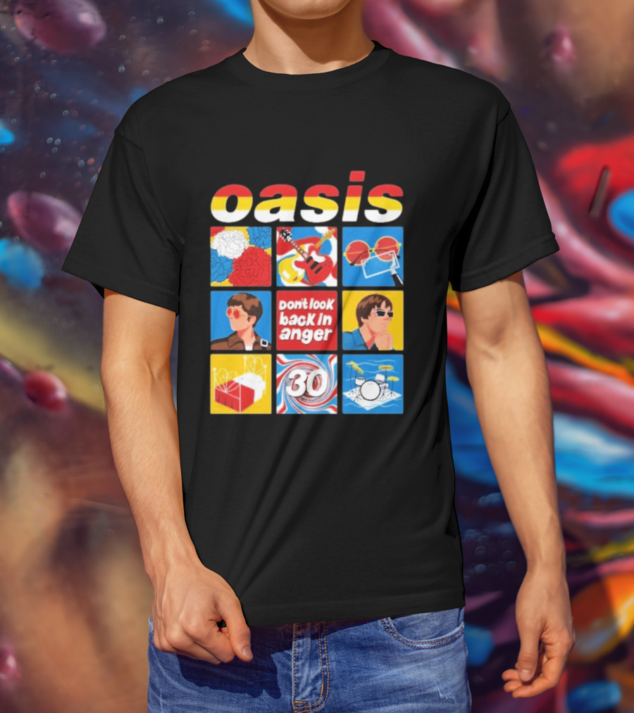 Oasis Don't Look Back In Anger 30 Years Celebration T-Shirt