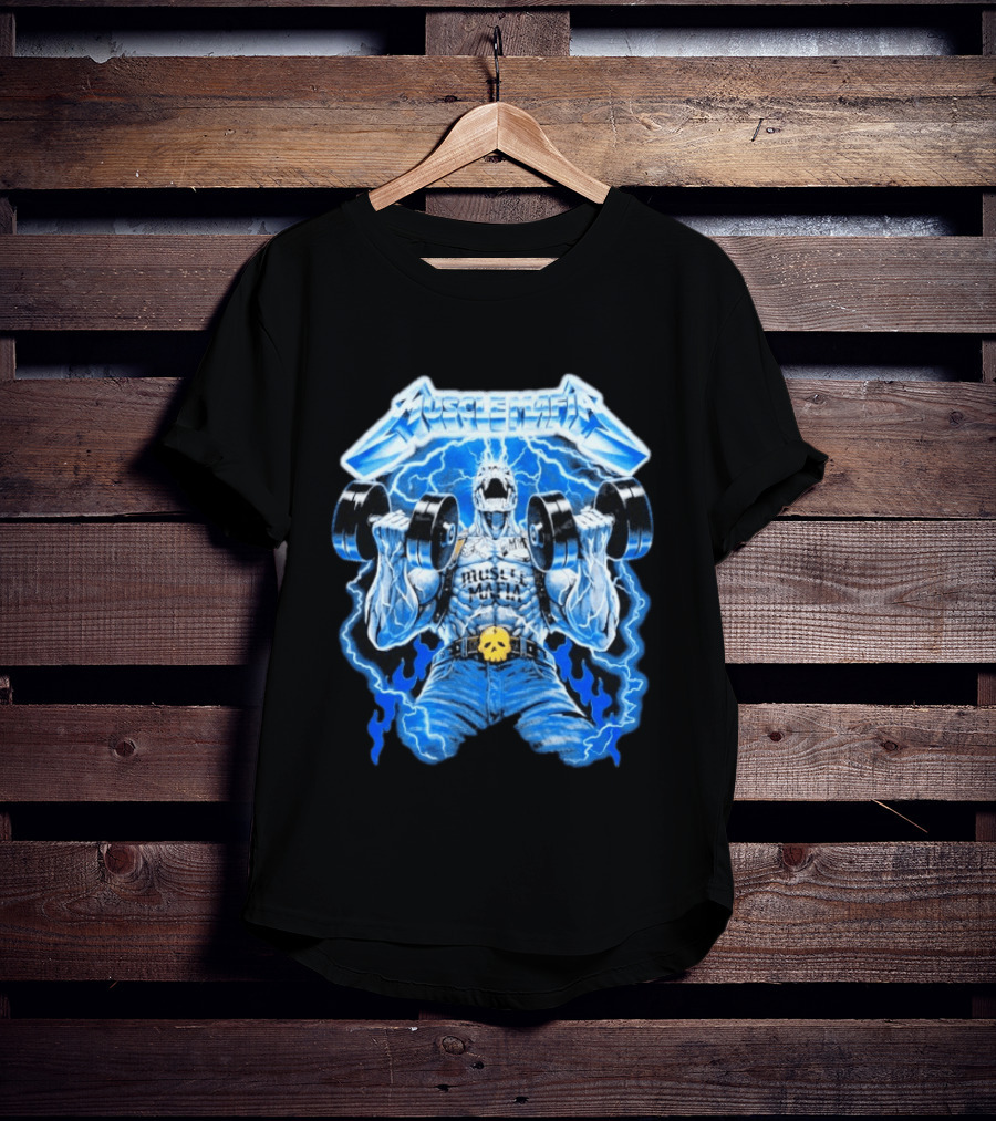 Muscle Mafia Hell's Dumbbells Lightning Blue Intensity Warren Lotas T-Shirt