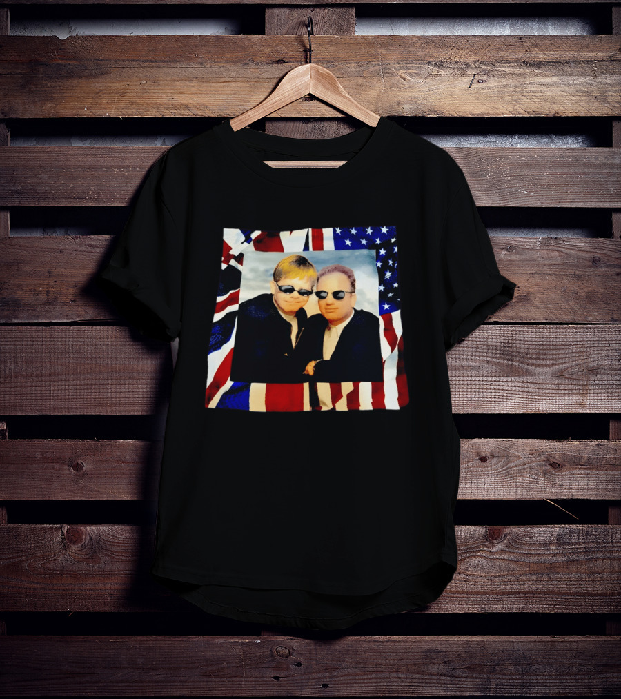Elton John Billy Joel 1994 Tour American Flag T-Shirt