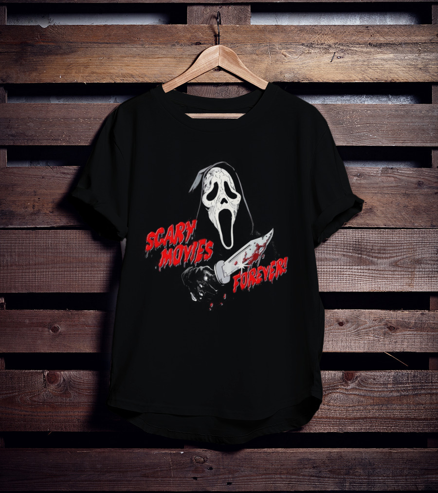 Ghostface Scary Movies Forever Knife Scream T-Shirt