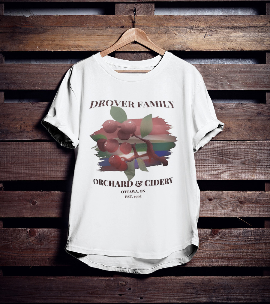 Drover Family Orchard And Cidery Est 1993 Apples Seasonal Harvest T-Shirt