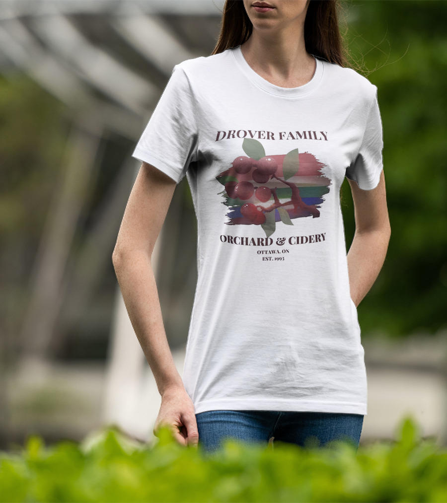 Drover Family Orchard And Cidery Est 1993 Apples Seasonal Harvest T-Shirt