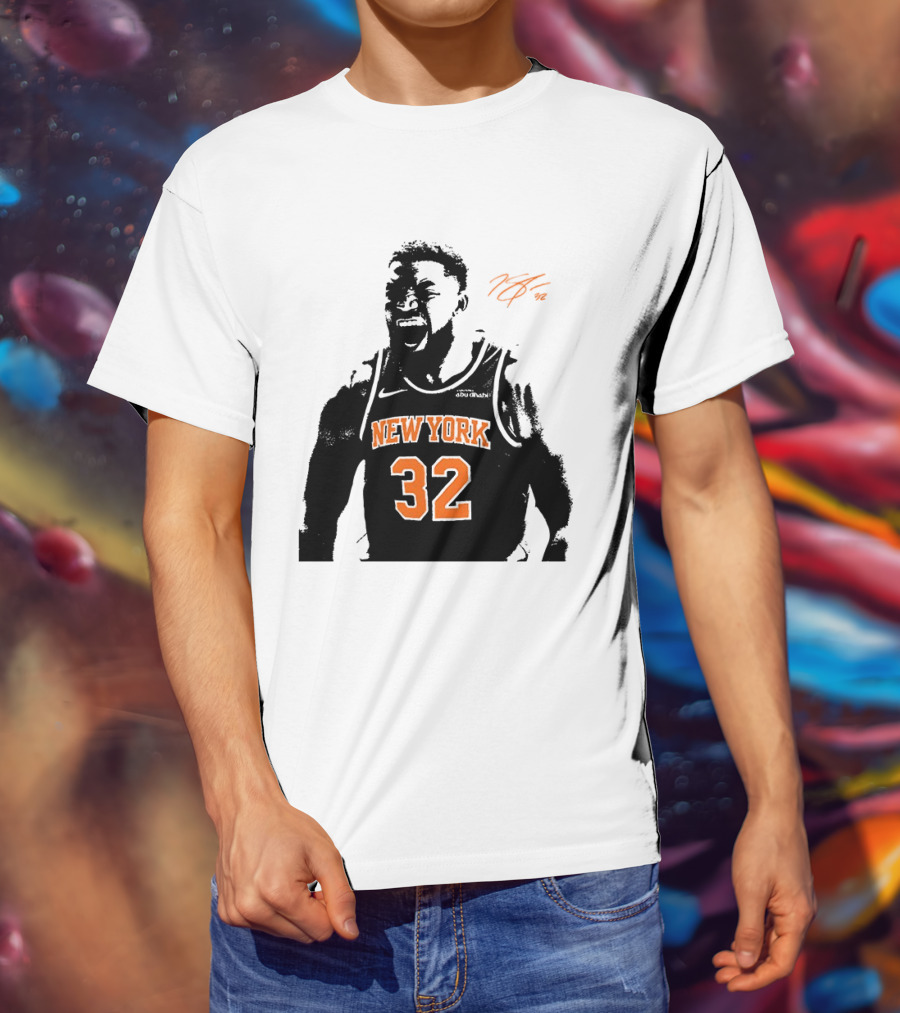 Karl Anthony Towns New York 32 Signature Knicks T-Shirt