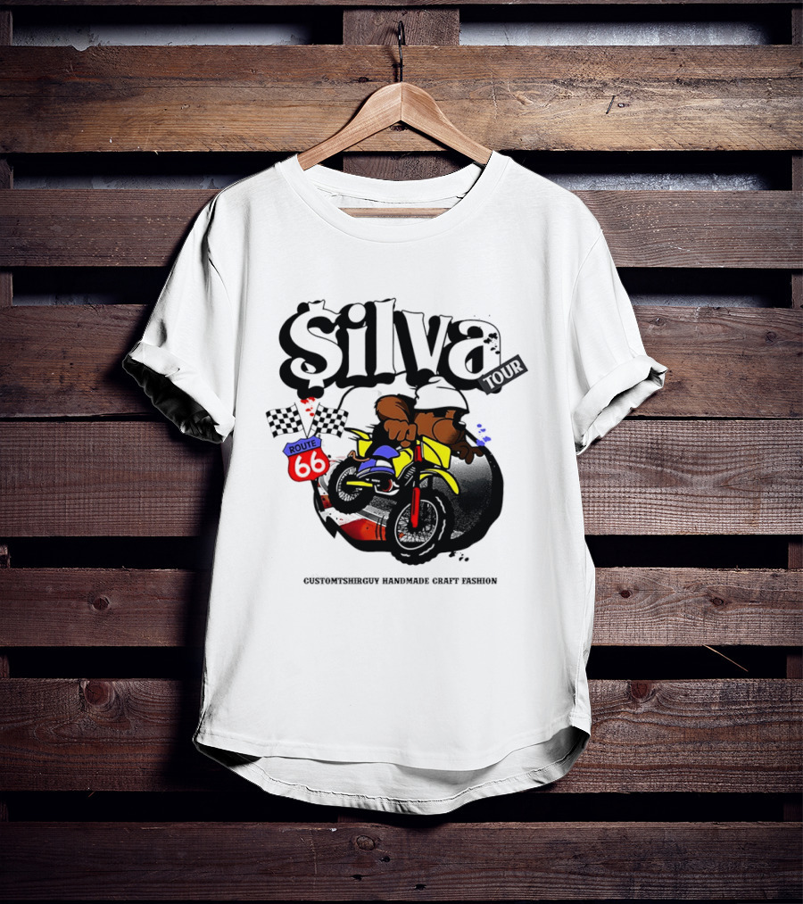 Silva Tour Motorbike Route Customtshirguy Handmade Craft Fashion T-Shirt