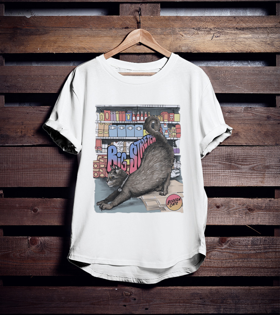 Big Stretch Bodega Cats Groceries Stack T-Shirt