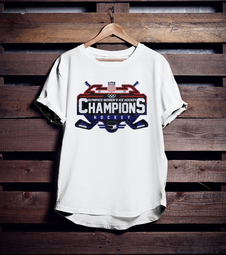USA 2026 Olympics Women's Ice Hockey Champions Hockey T-Shirt