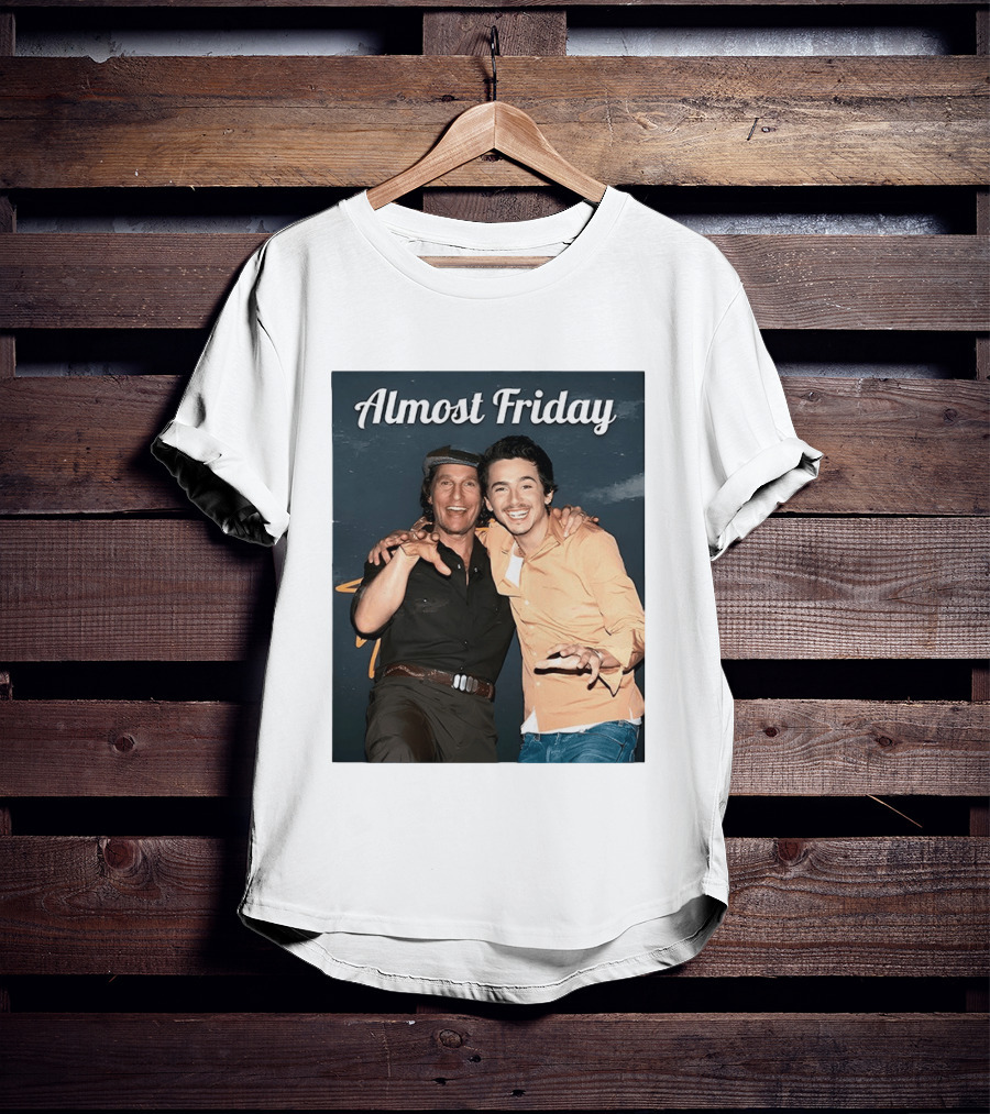 Almost Friday Chalamet McConaughey Smiling Duo T-Shirt