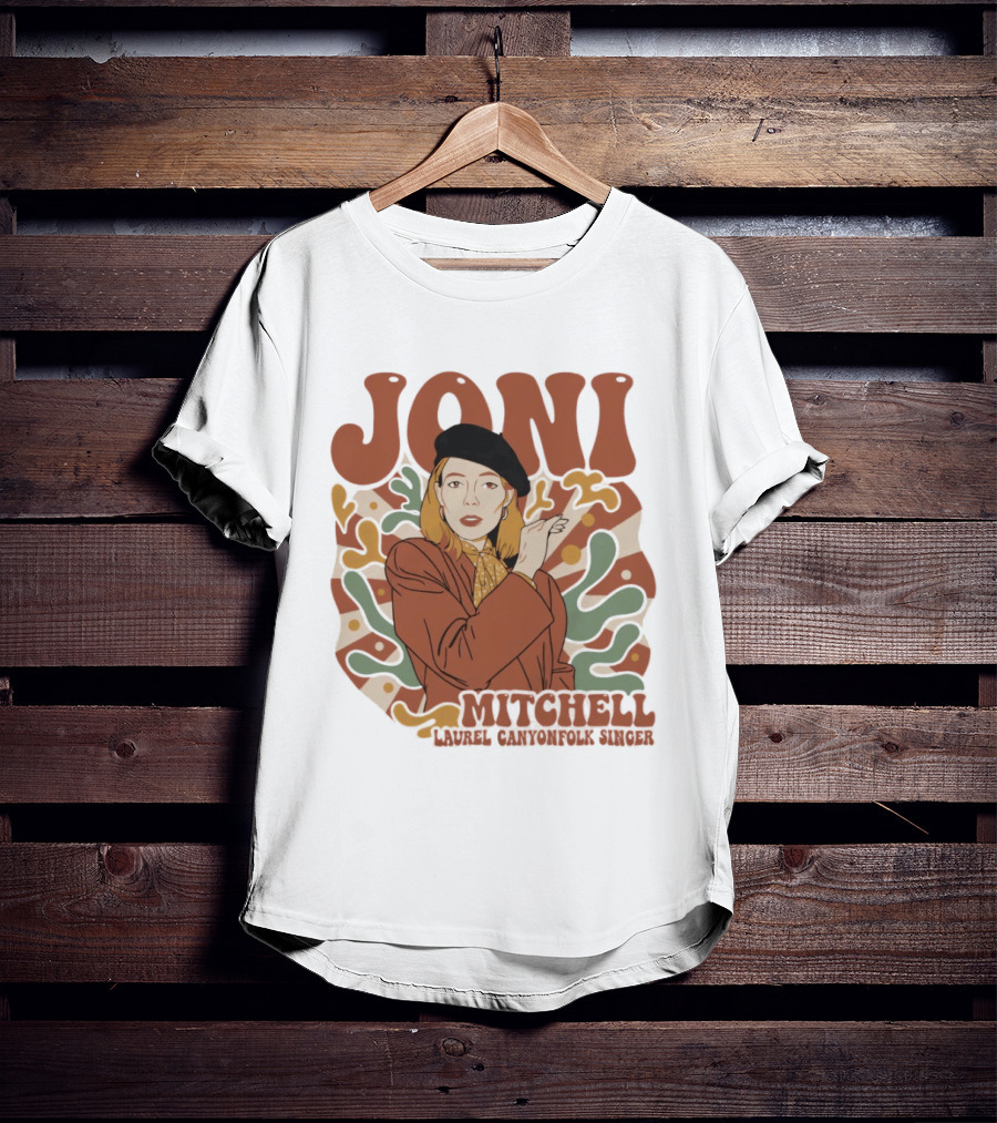 Joni Mitchell Laurel Canyon Folk Singer Iconic 70s T-Shirt