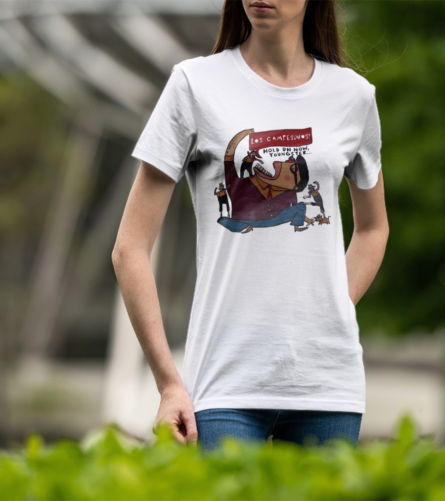 Los Campesinos Hold On Now Youngster Illustrated Characters In Motion T-Shirt