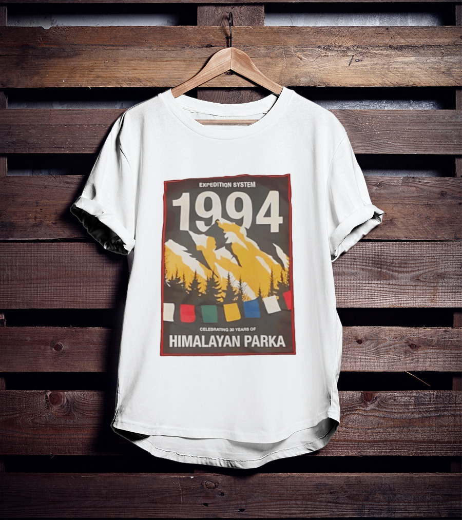 Expedition System 1994 Celebrating 30 Years Of Himalayan Parka Mountain Adventure T-Shirt