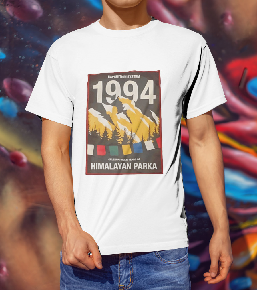 Expedition System 1994 Celebrating 30 Years Of Himalayan Parka Mountain Adventure T-Shirt