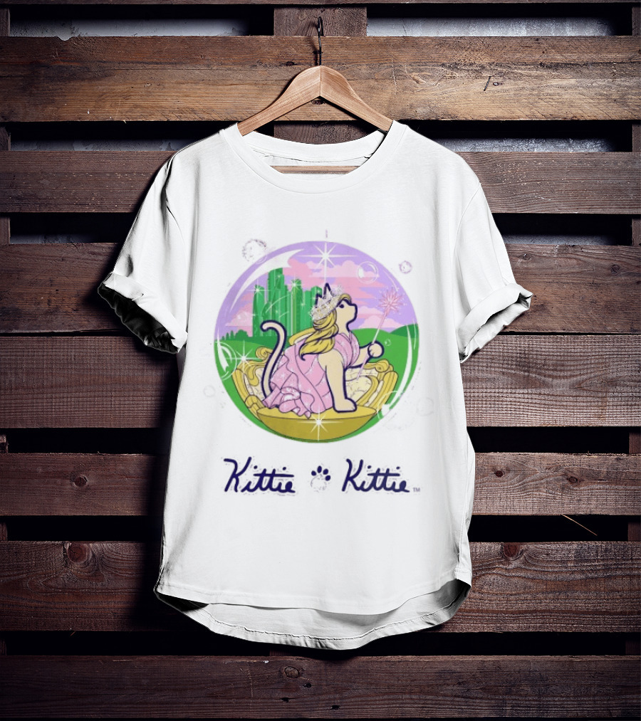 Witch Kittie Kittie Wizard City Cat Bubble Magic T-Shirt