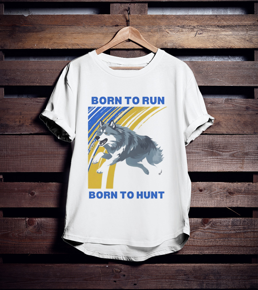 Born To Run Born To Hunt Wolf T-Shirt