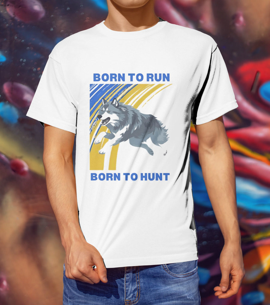 Born To Run Born To Hunt Wolf T-Shirt