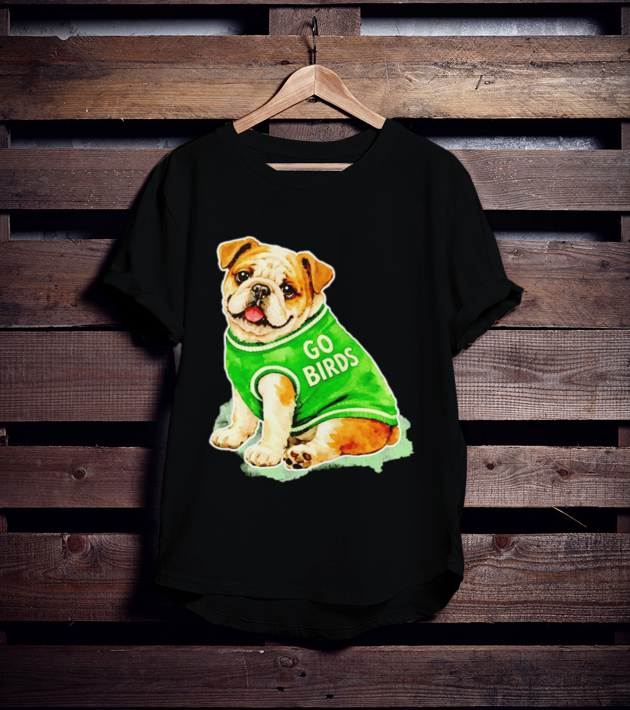 Briish Bulldog Go Birds Phillygoat Passyunk Avenue Green Jersey T-Shirt