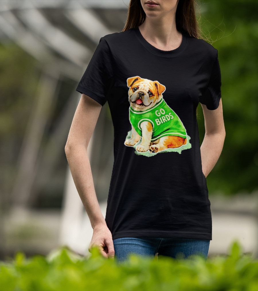 Briish Bulldog Go Birds Phillygoat Passyunk Avenue Green Jersey T-Shirt