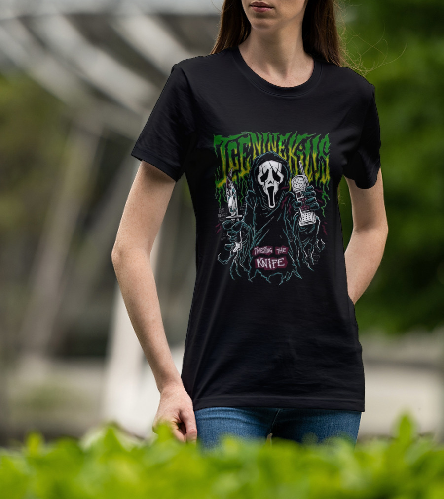 Ice Nine Kills Twisting The Knife Ghost Face Scream 7 Nightmare On The Knife Part One T-Shirt
