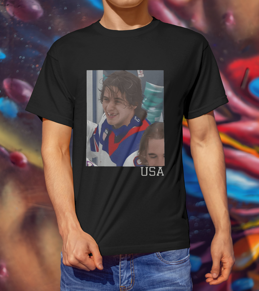 Jack Hughes OT Winner USA Teeth 2026 Winter Olympics Milano Cortina T-Shirt