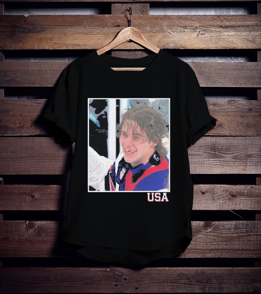 USA Hockey Jack Hughes Overtime Winner Celebration Moment T-Shirt