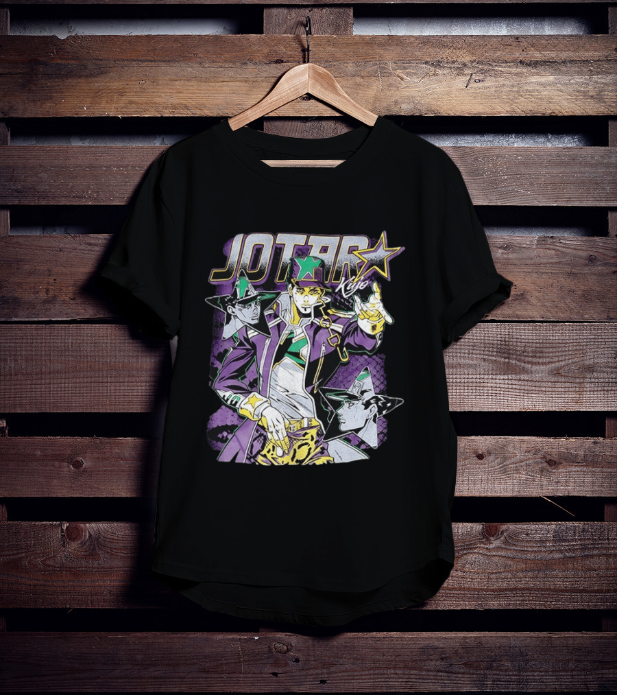 Jotaro Kujo Jojo's Bizarre Adventure Purple Star T-Shirt