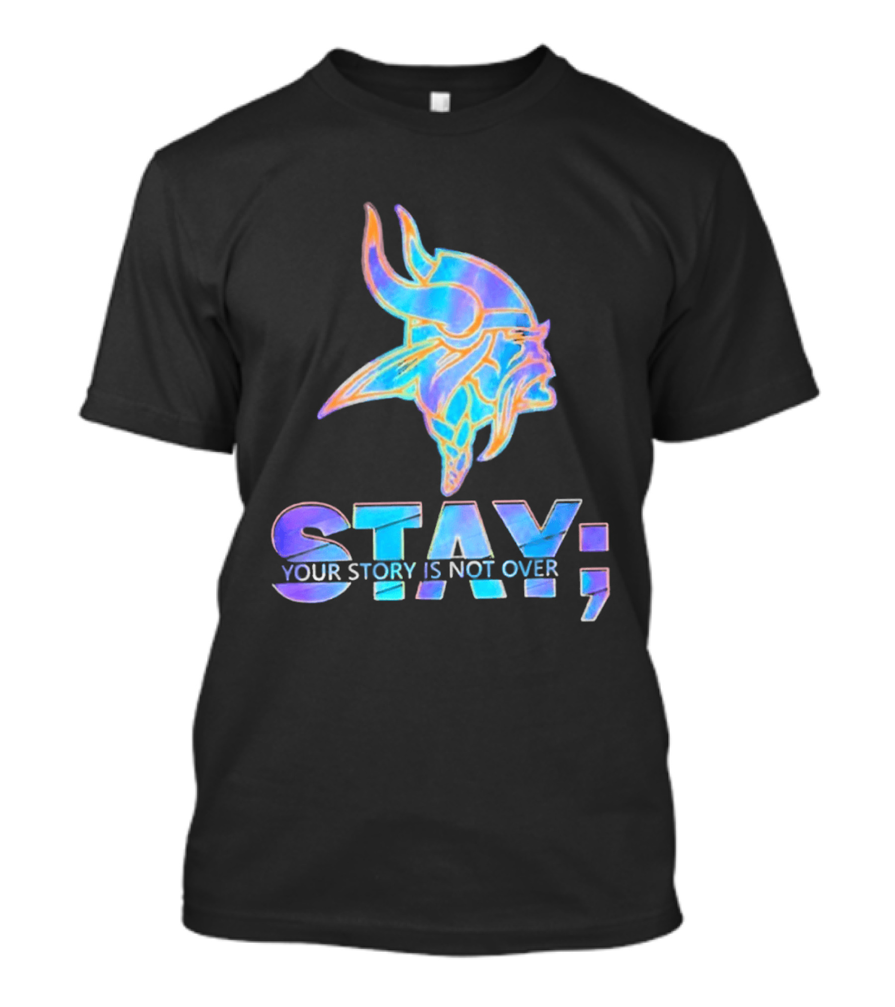 Minnesota Vikings Stay Your Story Is Not Over Semicolon T-Shirt