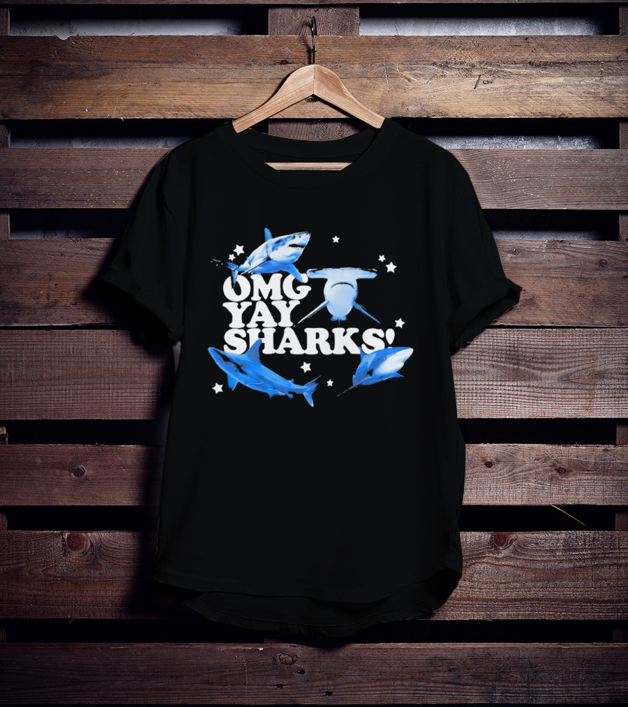 OMG Yay Sharks Exciting Ocean Adventure Enthusiasts T-Shirt
