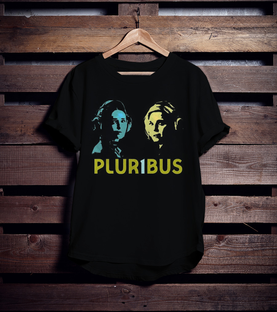 Pluribus Carol Sturka Zosia Dual Portrait In Blue And Yellow T-Shirt