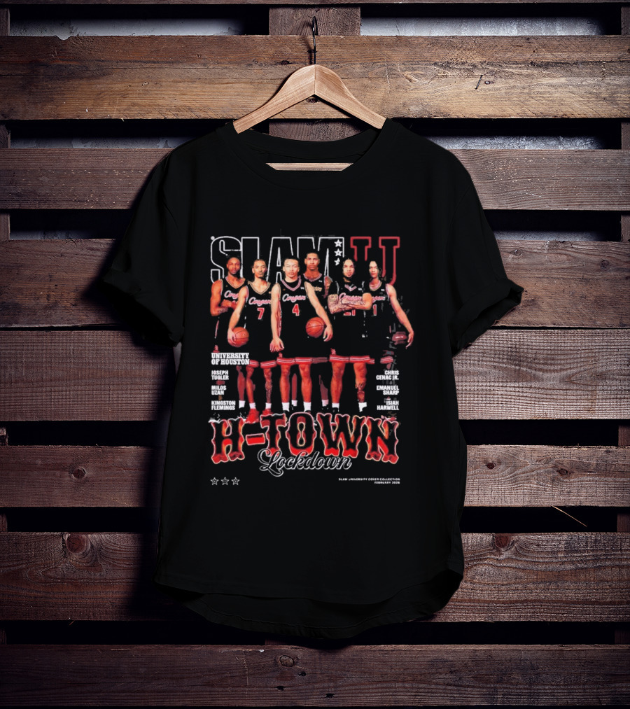 SLAM U 20 Houston Cougars H Town Lockdown Basketball Team T-Shirt