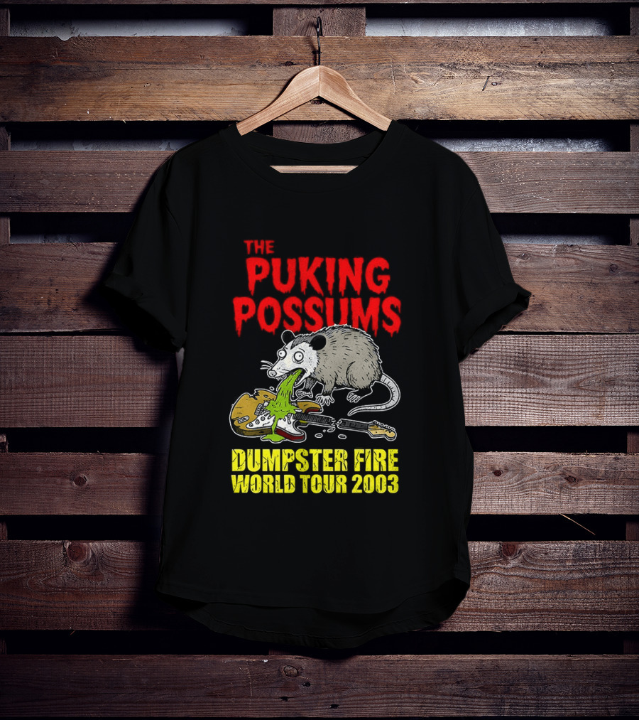 The Puking Possums Dumpster Fire World Tour 2003 Puking Possum T-Shirt