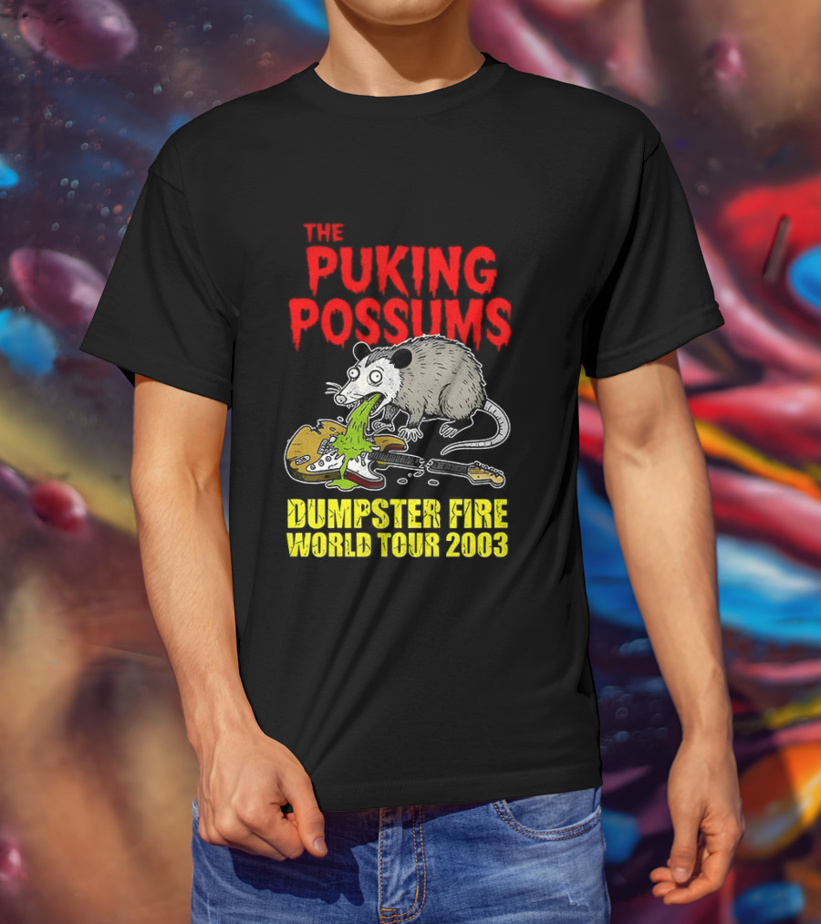 The Puking Possums Dumpster Fire World Tour 2003 Puking Possum T-Shirt