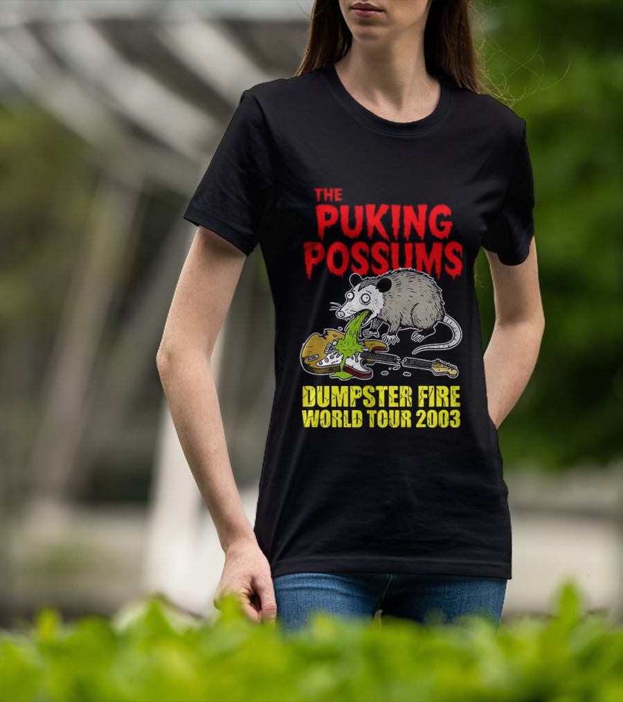 The Puking Possums Dumpster Fire World Tour 2003 Puking Possum T-Shirt