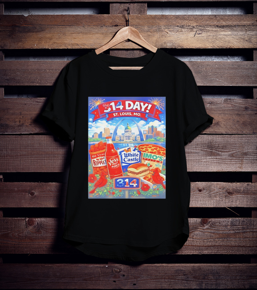 314 Day St Louis MO Arch Ripple Vess White Castle Imo's Pizza Cardinals T-Shirt