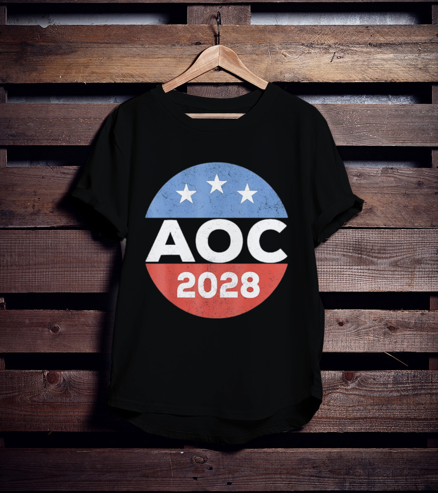 AOC 2028 Campaign Stars Political Election T-Shirt
