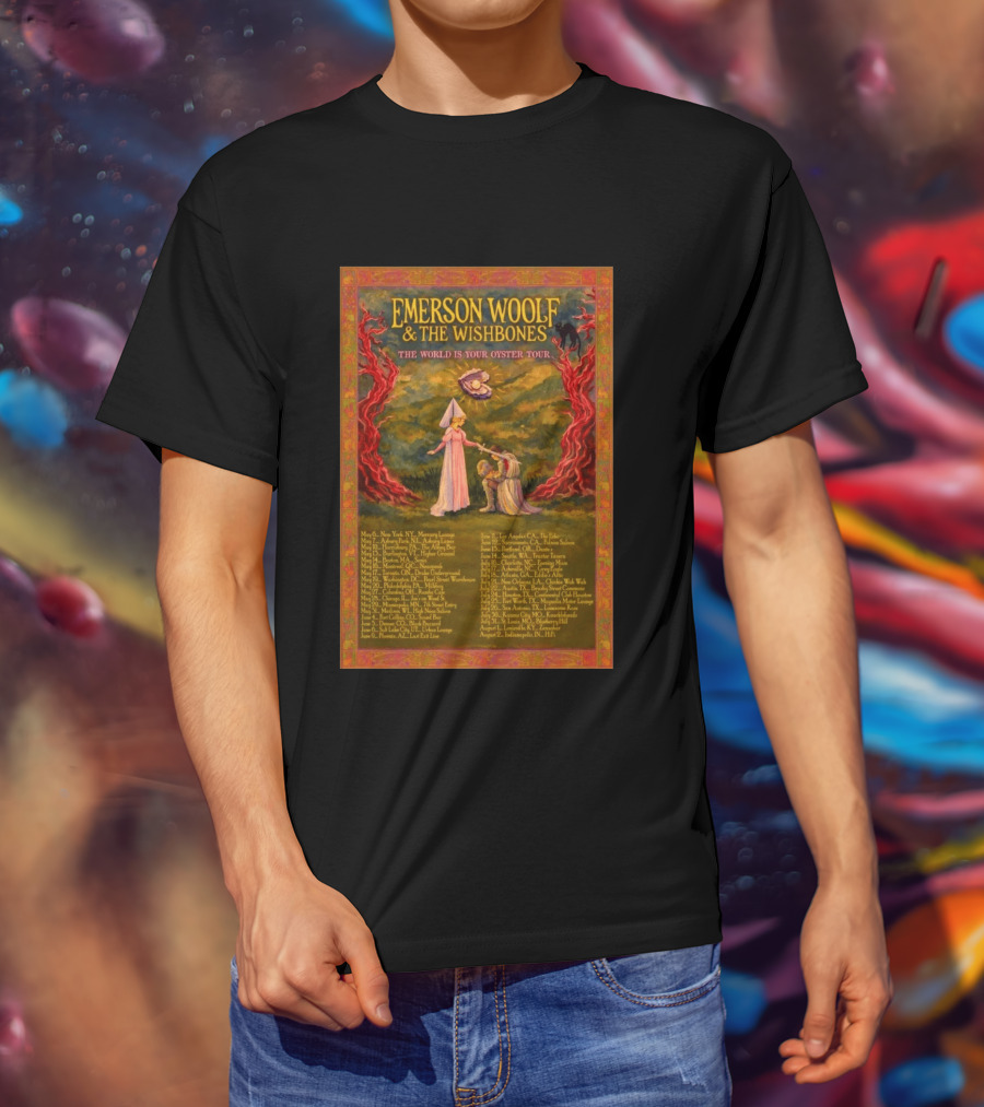 Emerson Woolf And The Wishbones Tour Dates The World Is Your Oyster Tour 2026 Concert T-Shirt