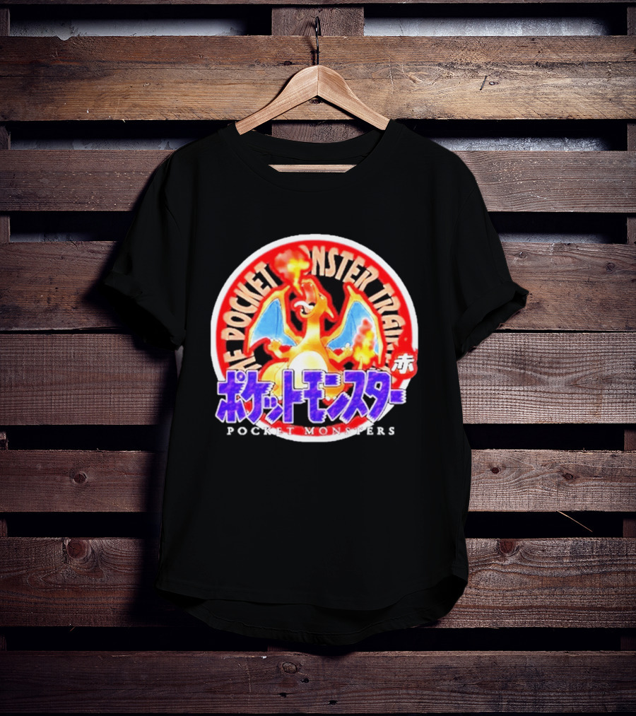 Pokemon Pocket Monster Trainer Charizard Japanese 30th Anniversary T-Shirt
