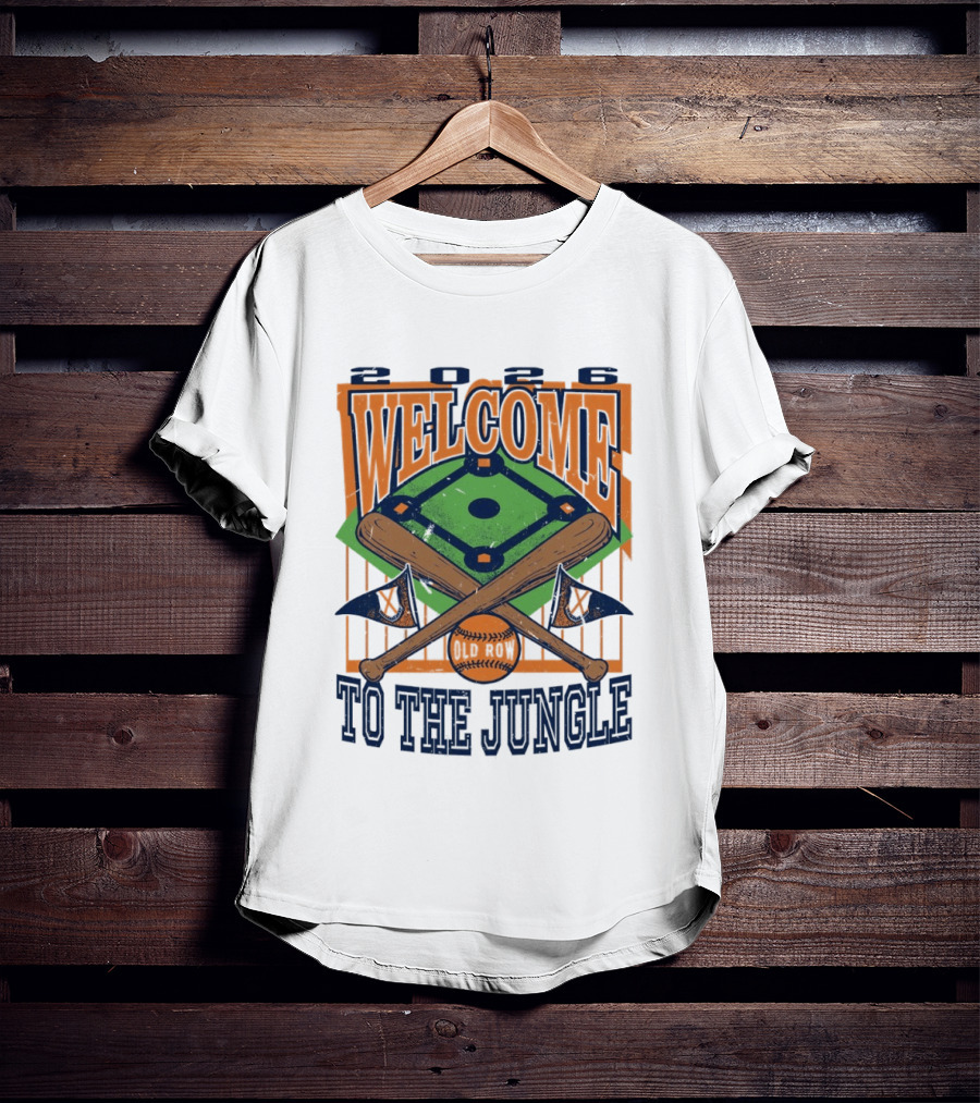 Auburn Tigers 2026 Welcome To The Jungle Baseball Field And Crossed Bats T-Shirt