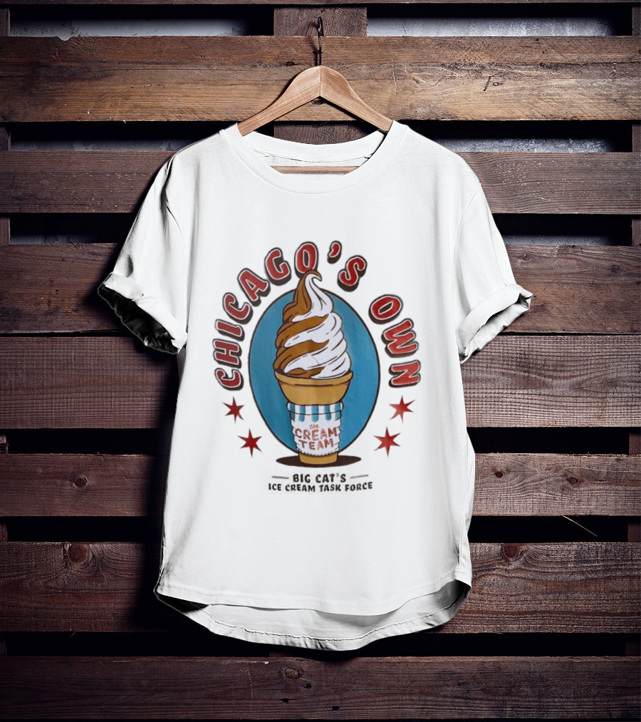 Chicago's Own The Cream Team Big Cat's Ice Cream Task Force T-Shirt