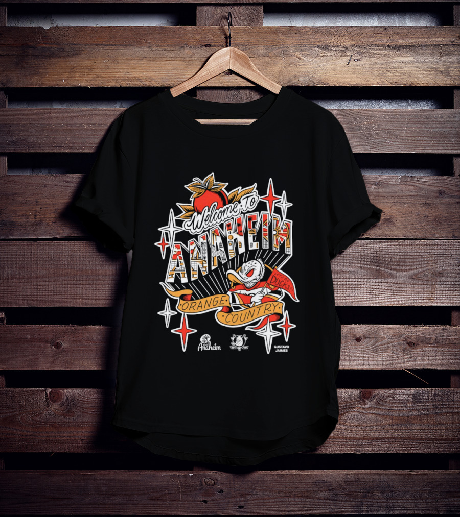 Welcome To Anaheim Ducks Orange County Disney Collaboration T-Shirt