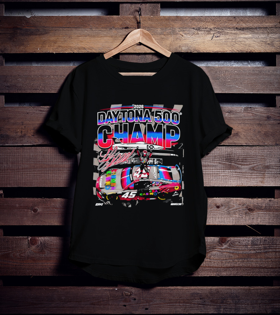 2026 Daytona 500 Champ Tyler Reddick Car Racing Victory Celebration T-Shirt