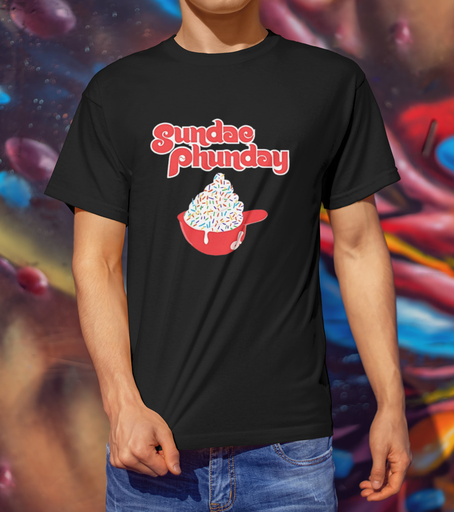 Philadelphia Phillies Sundae Phunday Ice Cream Helmet Sprinkle Delight T-Shirt