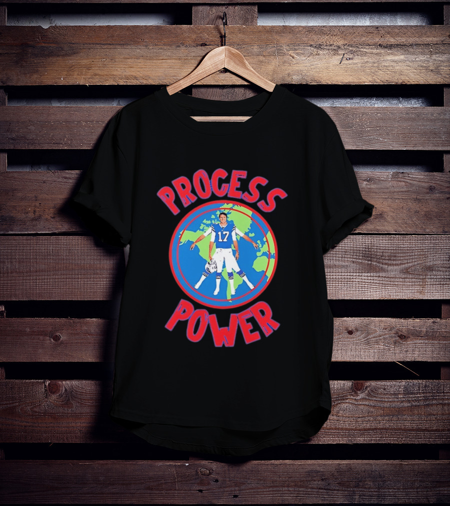 Process Power Josh Allen 17 Buffalo Bills Global Football T-Shirt
