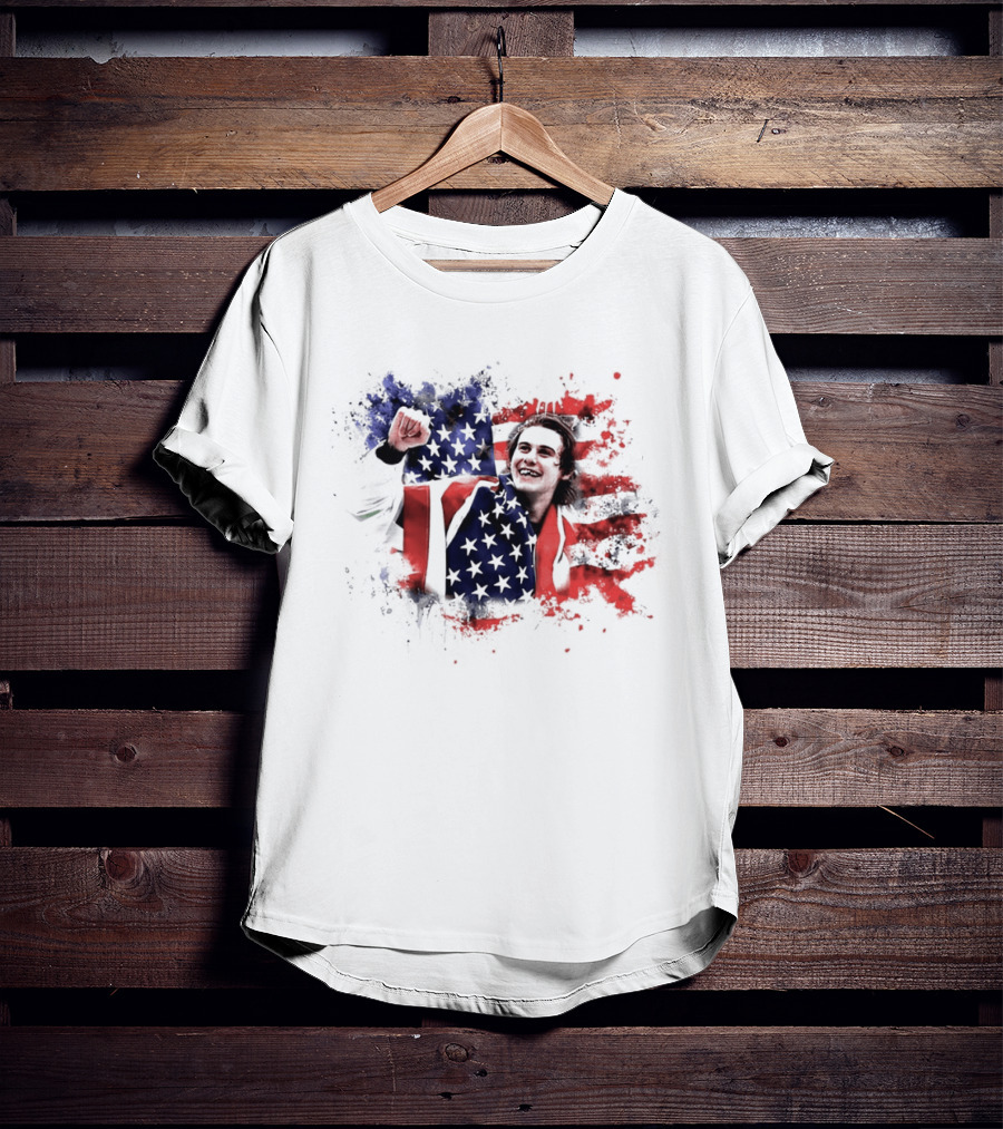 Jack Hughes USA Hockey Overtime Winner Victory Celebration T-Shirt