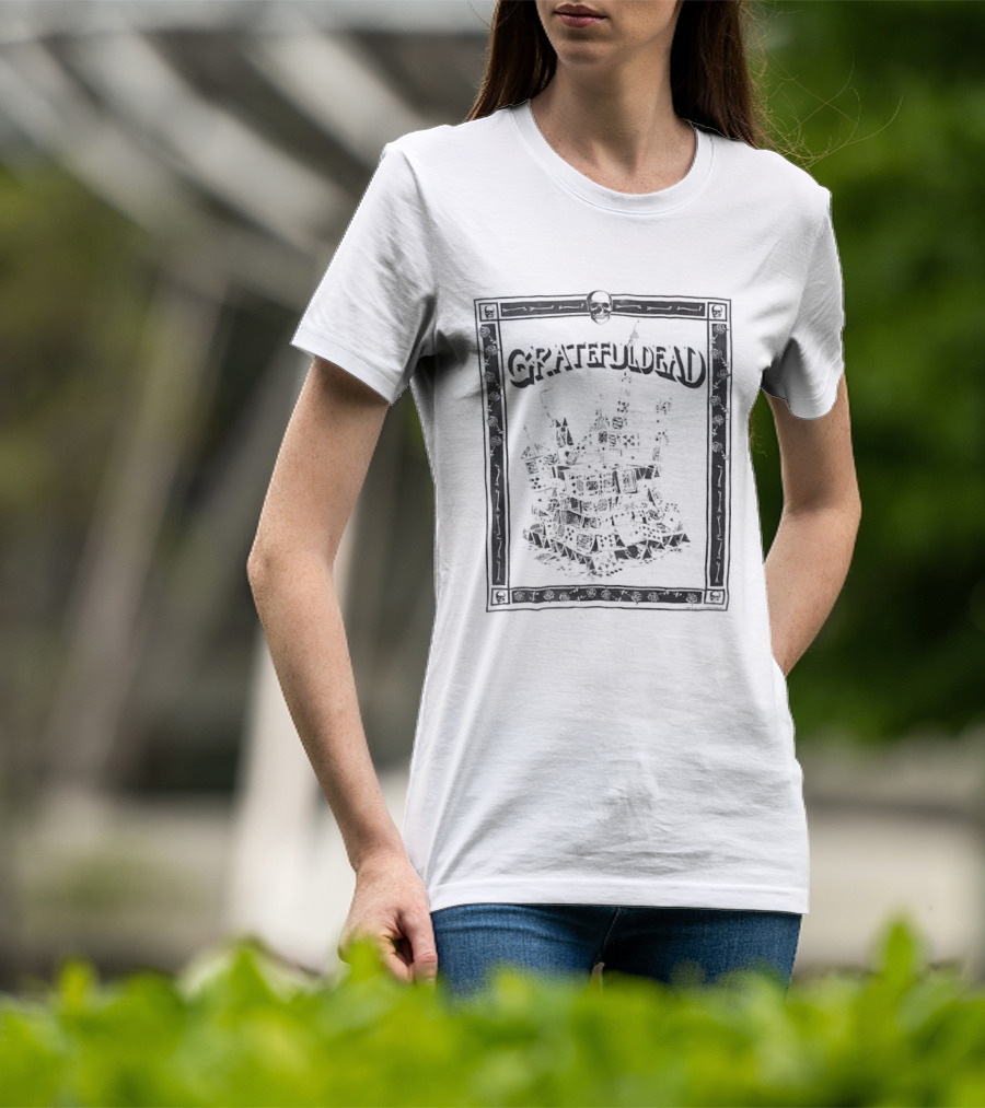 Grateful Dead 1980's Tour House Of Cards Concert T-Shirt